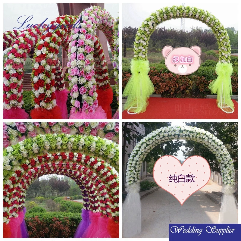 
customized heart shape metal garden wedding arch wholesale 