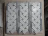 white and gray basket weave marble flooring border tile designs for kitchen use