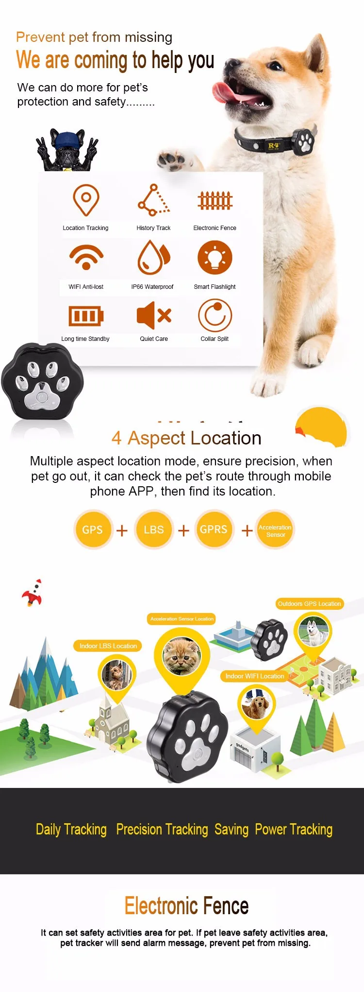 Mini GPS Pet Tracker Car Waterproof 3g GSM GPRS WIFI GPS Tracker,Pet Tracker GPS Dog Collar,GPS Tracking Collar For Dog Cat Kids