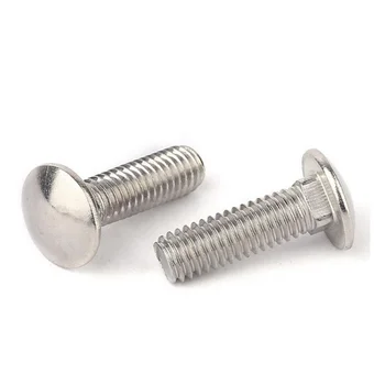 Stainless Steel Carriage Bolt Round Head Cap Slotless Screws - Buy ...