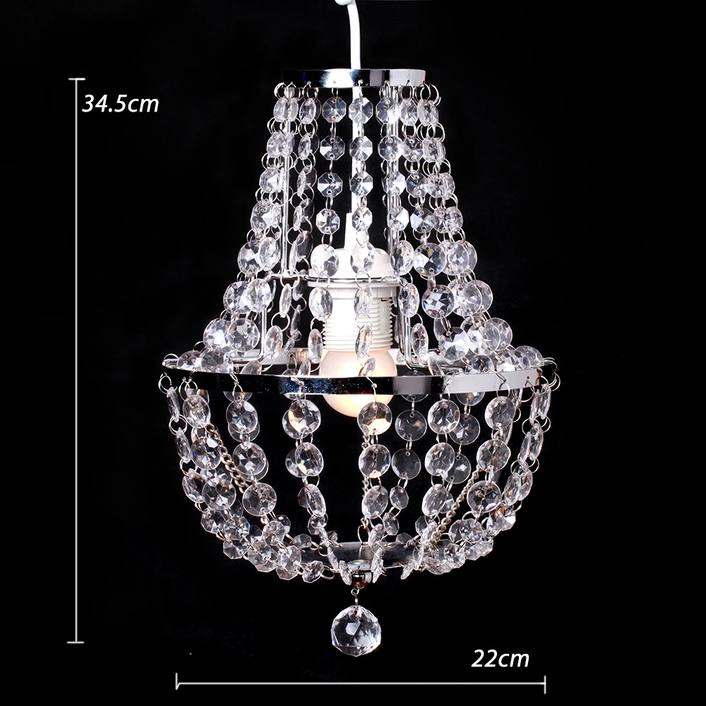 1 Light Easy Fit Crystal Ceiling Chandelier Style Crystal Droplets Pendant Shade Buy 1 Light