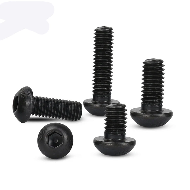 Asme B18.3/astm F835 Black Oxide Round Button Head Hex Socket Cap Screw ...