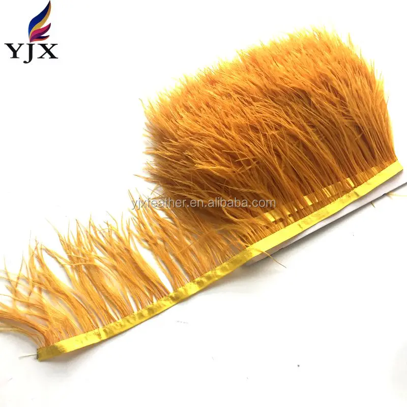 Top Quality 8-10cm Dyed Gold Colour Decorative Real Ostrich Feather ...