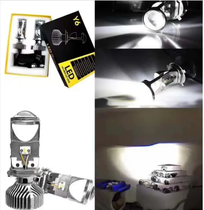 Y6 led h4 mini led lens