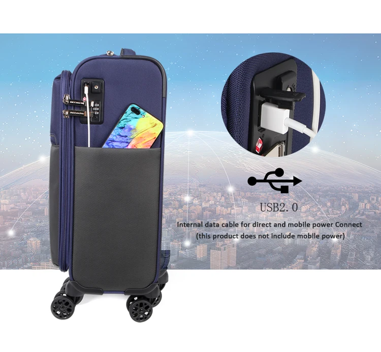 Top Open Cabin Luggage,Best Selling Smart Luggage Carry On Soft Luggage