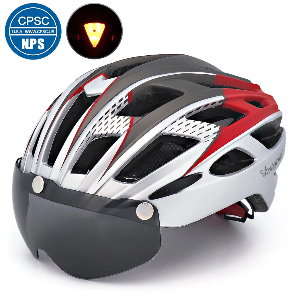 

Victgoal bike helmet bicycle led rear light MTB helmet