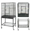 Wrought Iron Select Rolling Large Play Bird Stand Cages for African Grey Parrots Cockatiels Parakeets Green Cheeked Conure