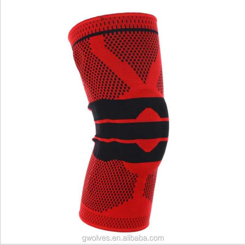 

Sports nylon silicon Knee Pad Compression knee Support for Running, Black,grey,red