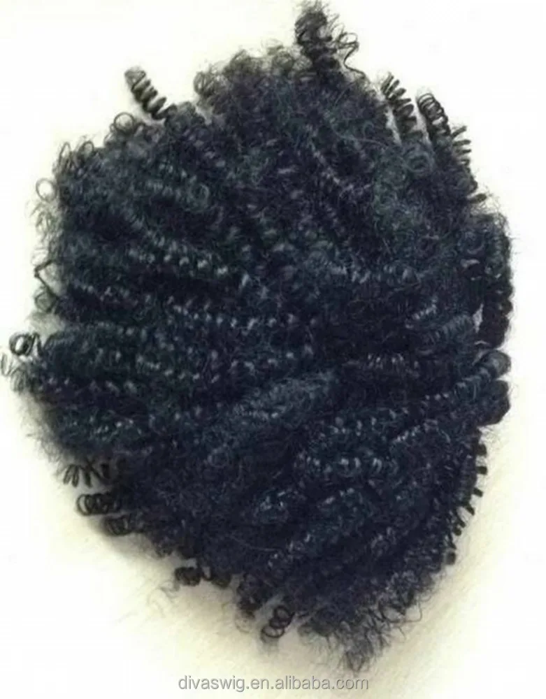 

Easy wear women hair topper ,short human ponytail Afro Puff Kinky curly for black women