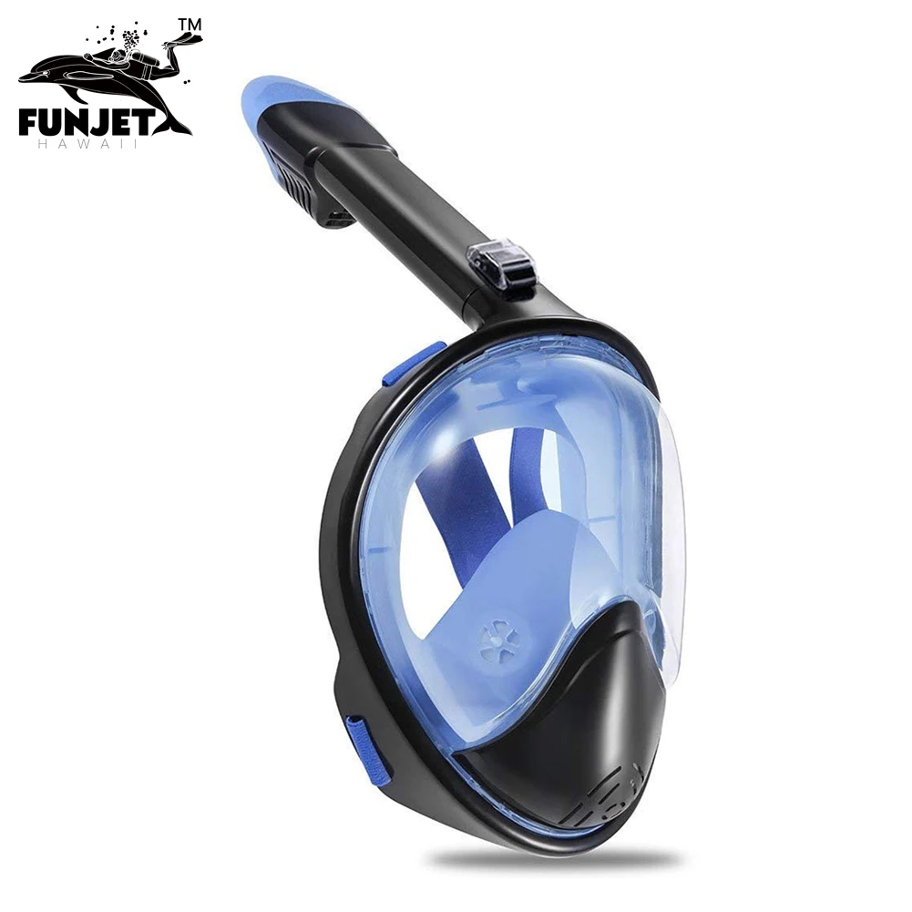 

New Arrival 2019 Black and Blue Mixed Colors Design Snorkeling Mask Full Face Amazon Top Seller, Blue;black;pink;green;blackred;blackblue