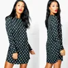 Turkish Fashion Women Clothing 100% Polyester Polka Dot Shift Dress Alibaba Evening And Formal Dresses