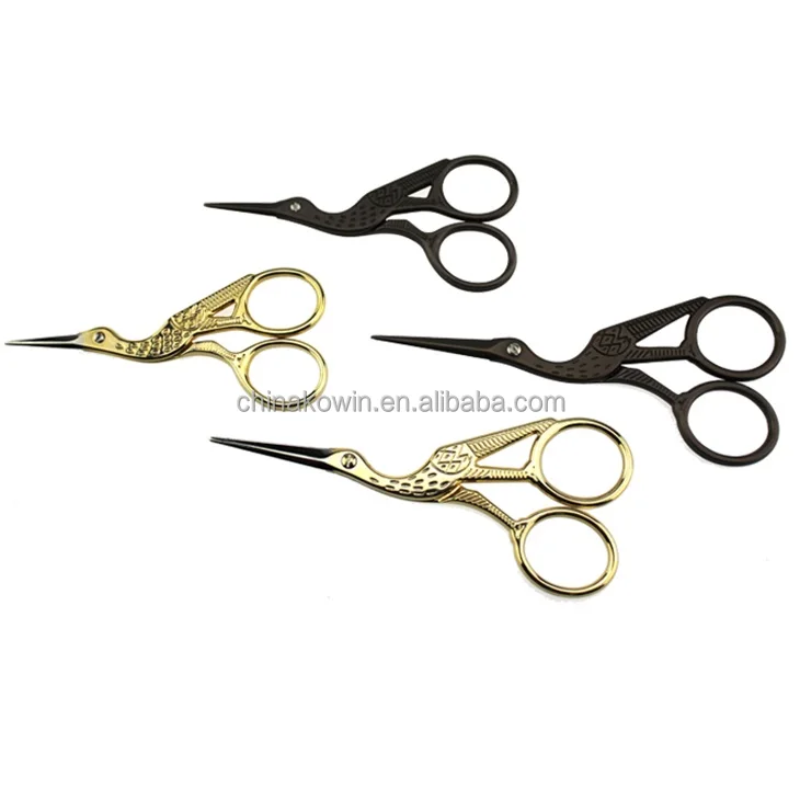 
Fancy crane shape stainless steel beauty scissors 