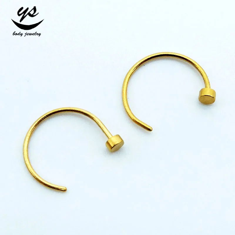 

stainless steel body jewelry normal item nose hook studs, Gold;steel;black;rose gold...