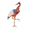Das4 New design multi color dripping oil flamingos brooch Korean pin brooch enamel cartoon Animal Brooch