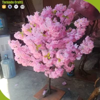 

Wholesale Wedding Centerpiece indoor decking Artificial Pink Color cherry blossom trees