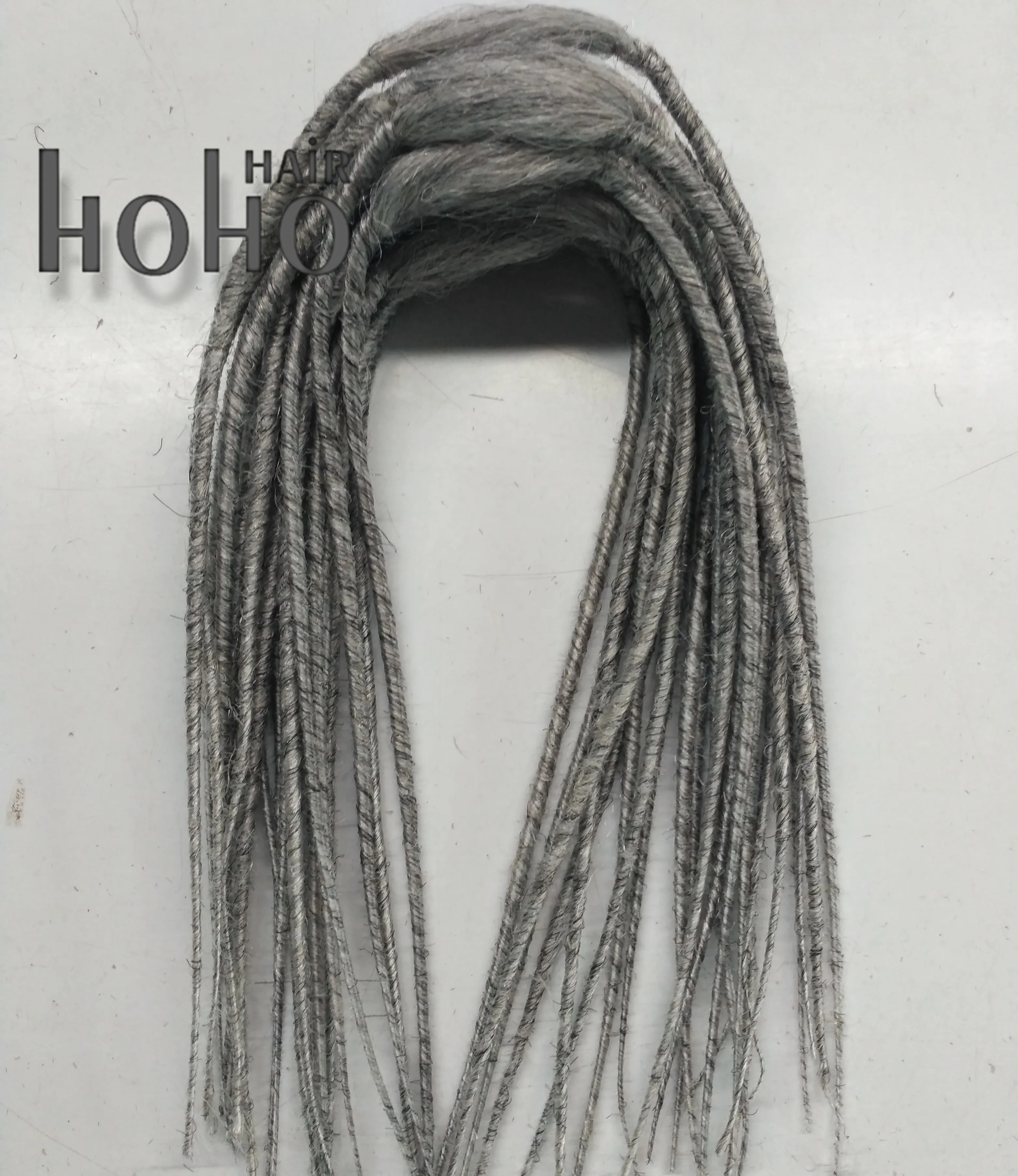 

March expo hoho hair double end grey 12 inch dreadlocks synthetic