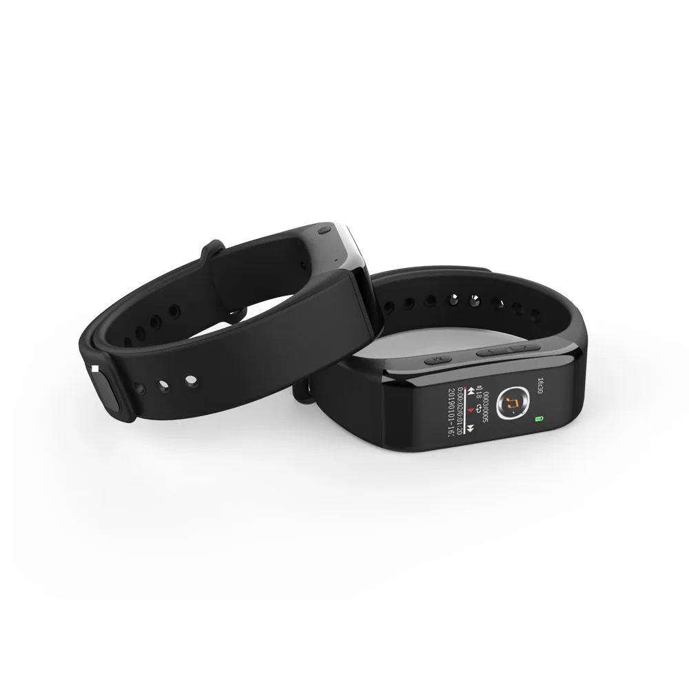 

Bluetooth bracelet recorder with Password Protection hidden voice activation Recording with MP3 Playback, Black