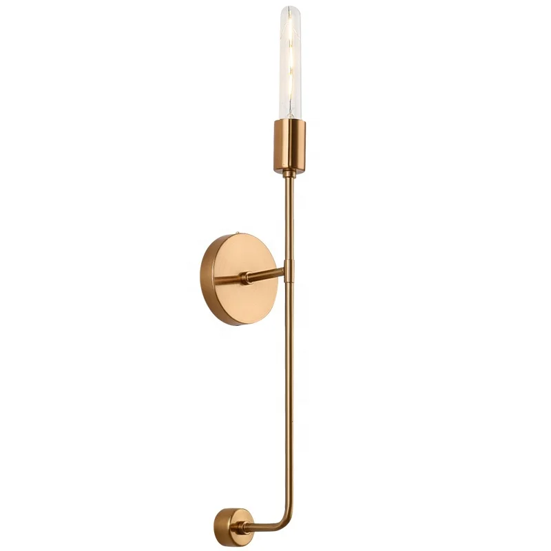 

Simig lighting Modern luxury indoor golden wrought iron sconce glass shade E27 led wall lamps for hotel