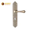 KERRY New Design Line Grid Pattern Zinc Alloy Door Lock 330mm Plate Handle Lock for Main Door