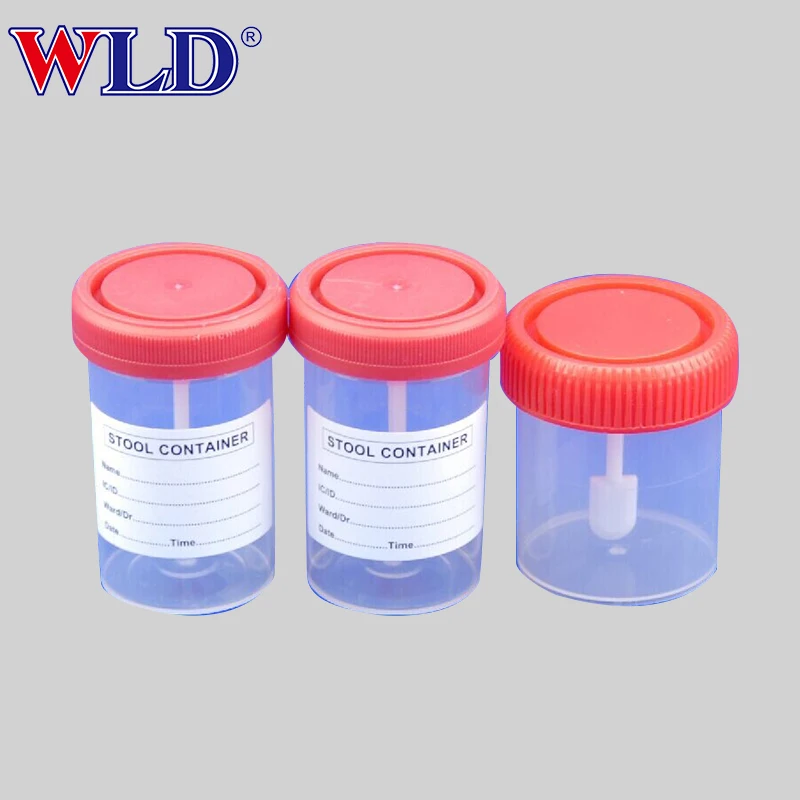 30mL Fecal Containers Skirted Conical Bottom Screwcap with Spoon