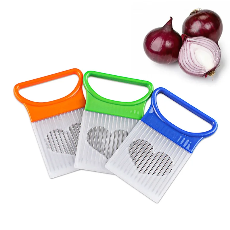 

Amazon Hot Selling Stainless Steel Cut Onion Holder / Meat Fork needle / Vegetable Slicer Tomato Cutter, Customized