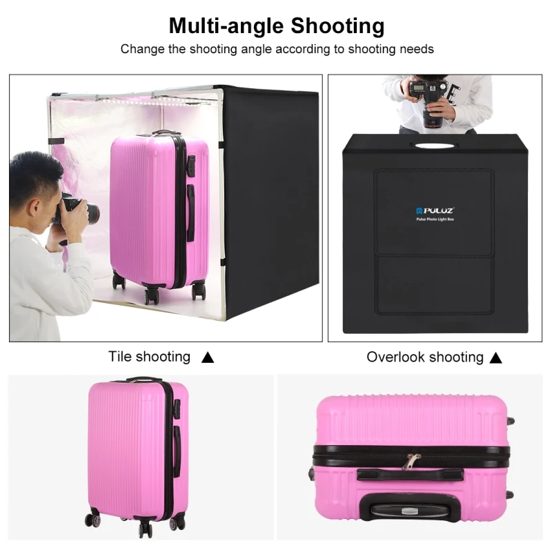 Puluz 80cm Folding Portable White Light Photo Lighting Studio Shooting