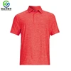 92% polyester 8% spandex heather material high quality brand Mens polo t shirt