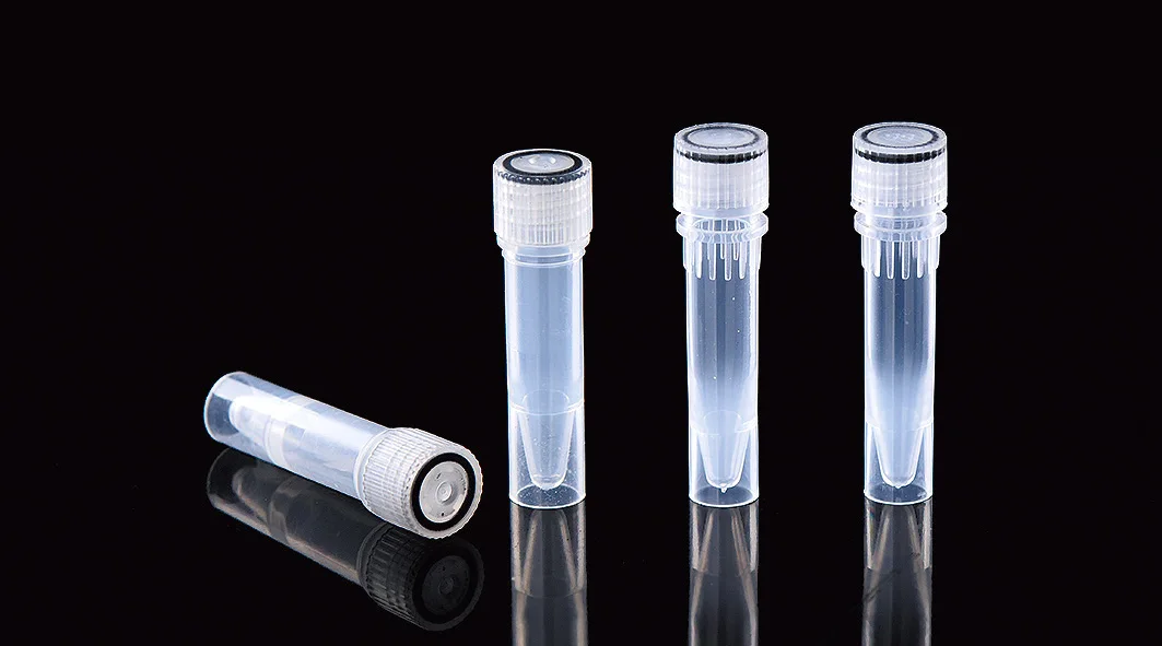 1ml High Quality Clear Plastic Test Tubes With Differentcolor Caps