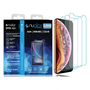 3 pack For iPhone  Screen Protector 2.5D Clear Tempered Glass with easy install frame