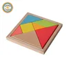 YHHM130 RDT Colorful Montessori Wooden Seven-piece Geometry Shape Jigsaw Puzzle for Kids Early Intelligence Metal Development