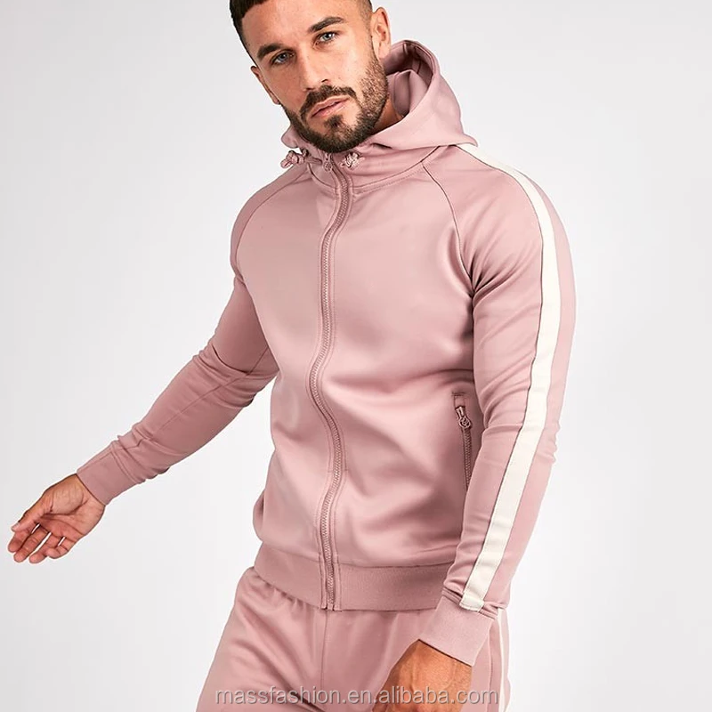Mens Gym Tracksuit Hoodie Quick Dry Polyester Outfit Running ...