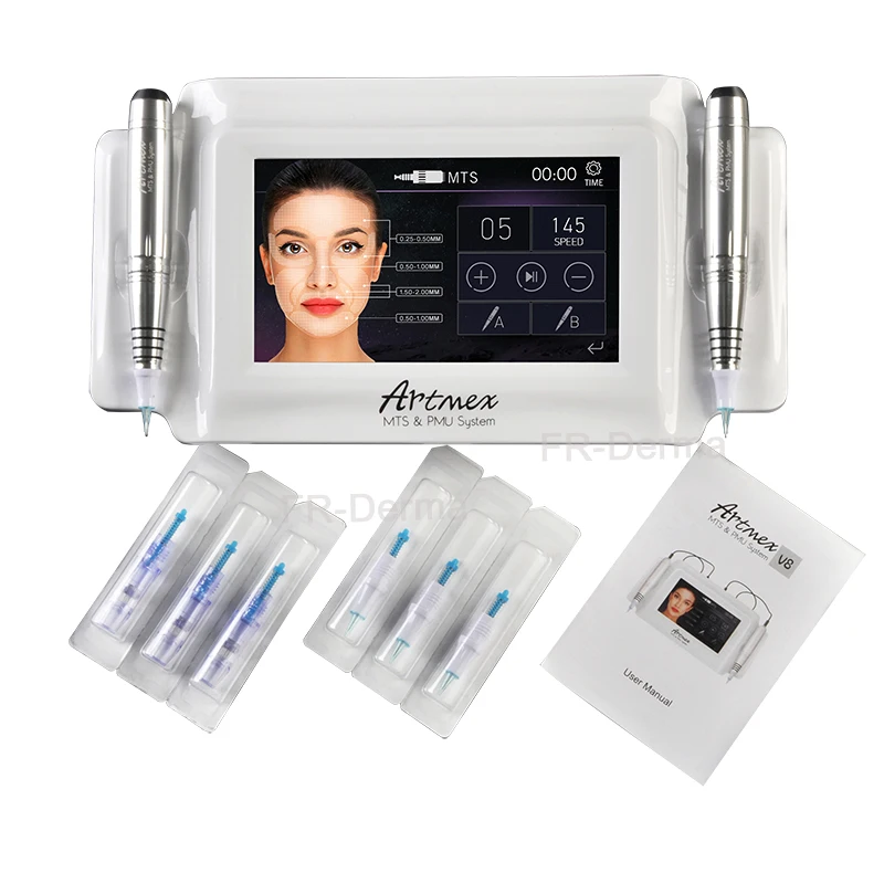 

Artmex V8 Permanent Makeup Machine With Two Permanent Tattoo Pen, Silver
