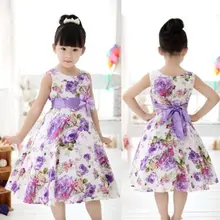 Roupas de bebê crianças 2014 nova primavera doce flor arco laço meninas veste crianças princesa meninas roupas de bebê vestido de festa menina