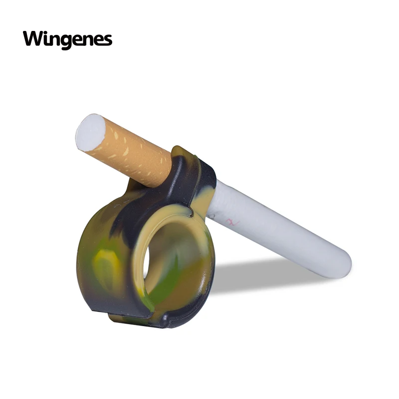 

Creative Design Factory Wholesale Silicone Finger Smoking Ring Cigarette Holder, Any pantone color