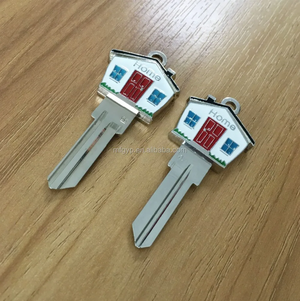 High Quality New Make Your Own Logo Glass Coating Copper Alloy Key