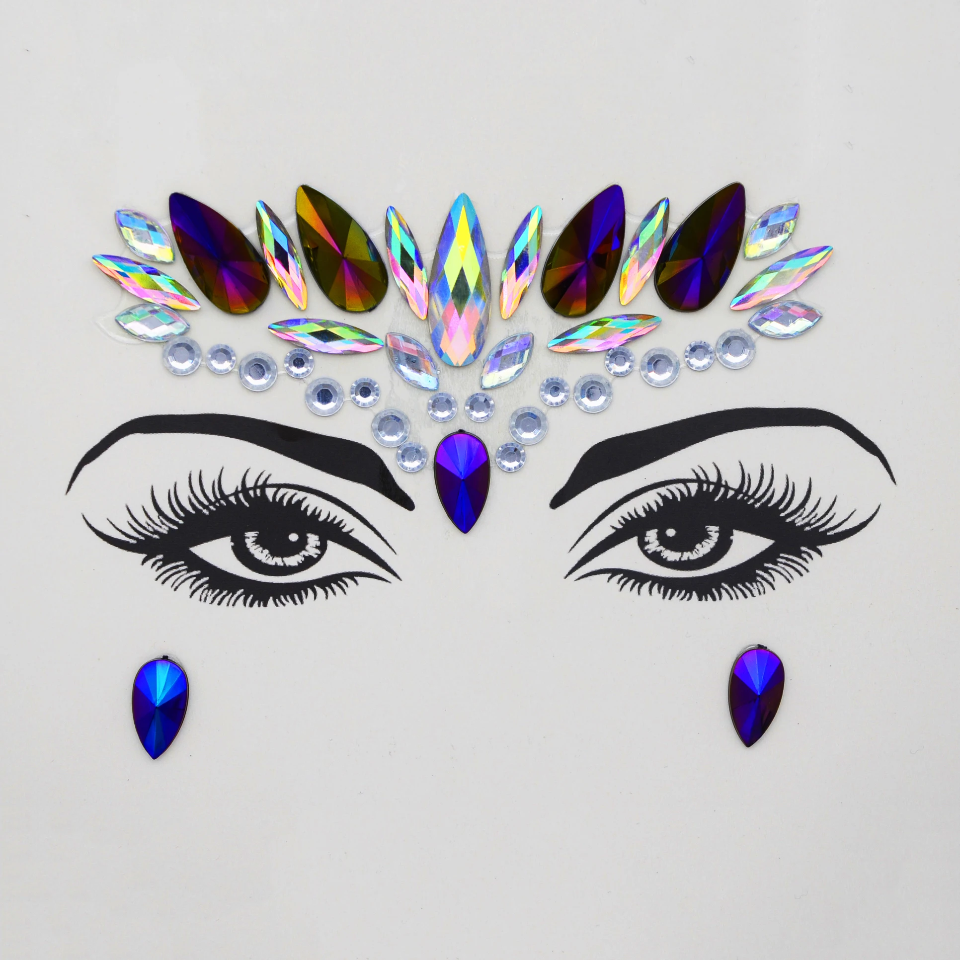 

Rhinestone Temporary Tattoo Face Jewels Face Stickers Eyebrow Face Body Jewelry