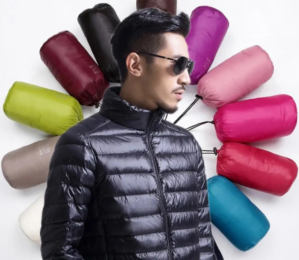 Super Lightweight Extreme Goose Feather Down Sport Jackets Coats Cotton-padded Man Jacket Winter