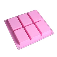 

6 Cavities Rectangle Silicone Soap Molds, Baking Mold Cake Pan