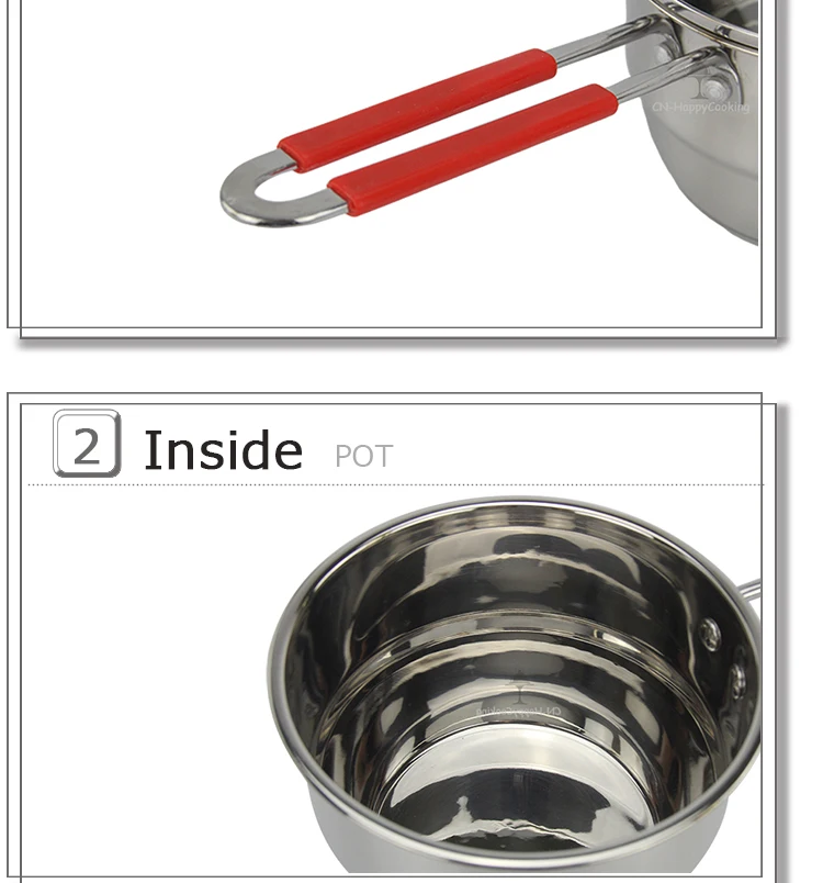 stainless steel small cooking pot hc-01619-a