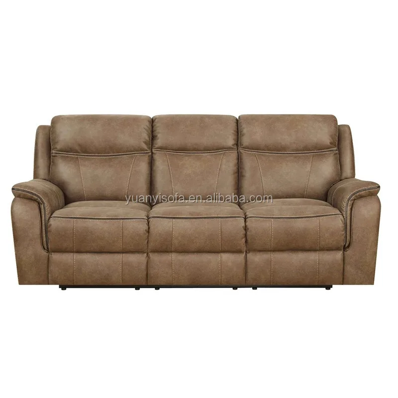 New Design Modern Faux Bronzing Suede Fabric Cheers Recliner Lounge