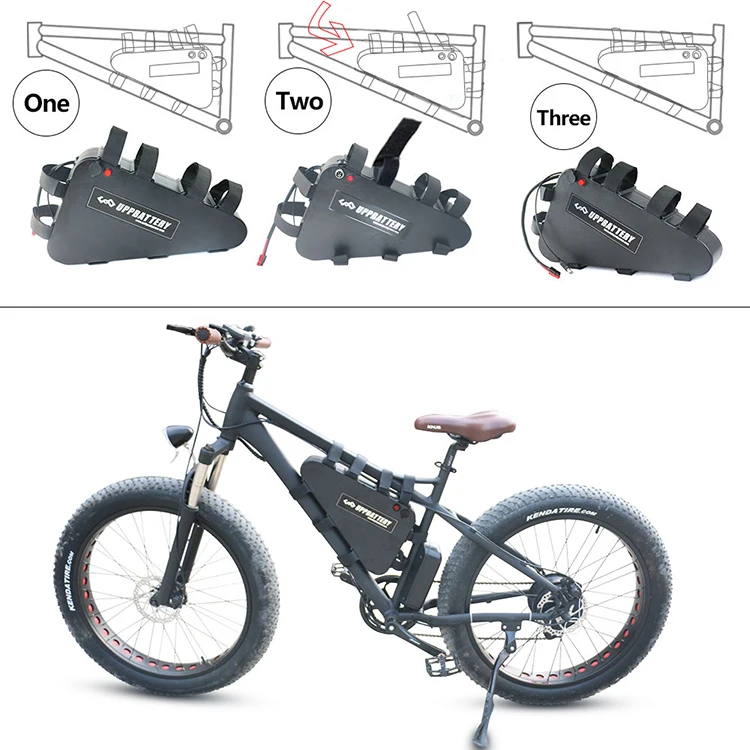 New Electric Bike Triangle Battery 52V 15AH lithium battery with plastic case