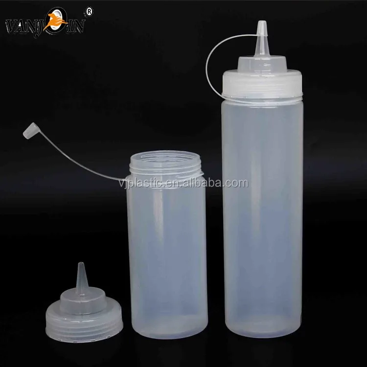 BPA FREE 12oz Widemouth Squeeze Clear Sauce Bottle Dispenser Catering Sauce 