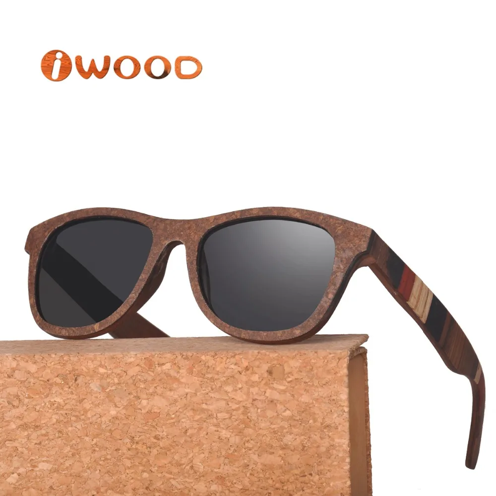 

CW141 New Style polarized lens Cork wooden Sunglasses men Cork women sunglasses Wood Sunglasses
