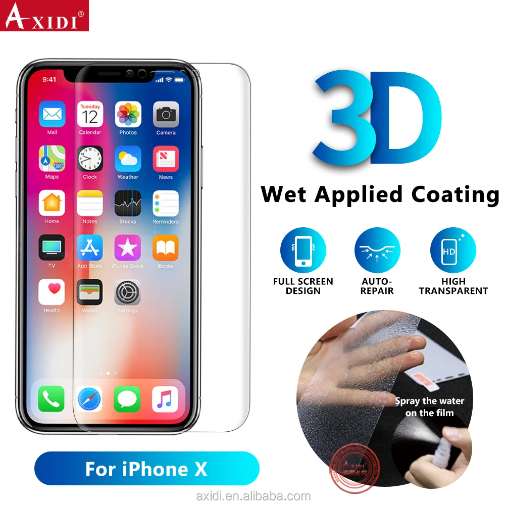 Full Screen HD Wet Apply Nano Liquid Film Mobile Phone Wet Apply Screen Protector For IPhone X/XS