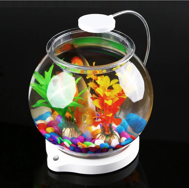 

Mini Ecological Acrylic Fish Tank Aquarium, Transparent