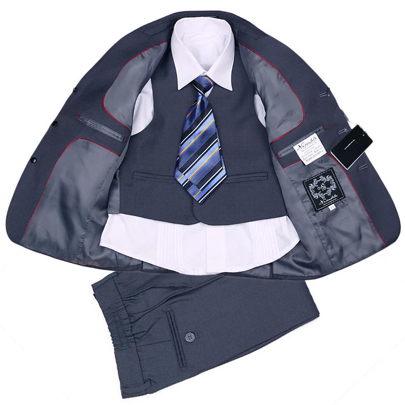 

Free Shipping Fashion THREE-PIECES Children Boys Formal Suits BOXERS GREY New Year School Wear Boy Suit Jackets