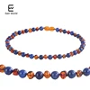 AAAAA Amber Bracelet/Necklace Knotted Natural Gemstone Beads Lapis Lazuli Stone Baltic Sea Amber Jewelry