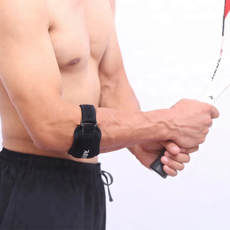 

Adjustable Protection Neoprene Compression Tennis Elbow Brace, Black+red;black+blue