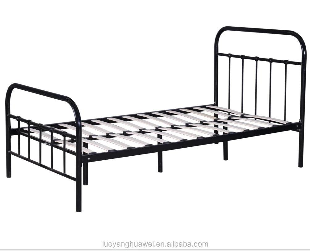 Bedroom Furniture Metal School Students Bed Queen Size Steel Single ...