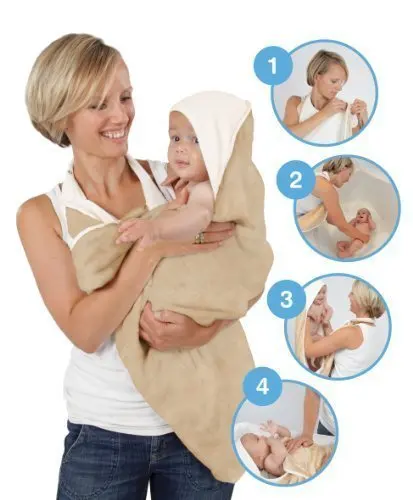 New baby towel cotton bamboo hooded apron bath towel for newborn